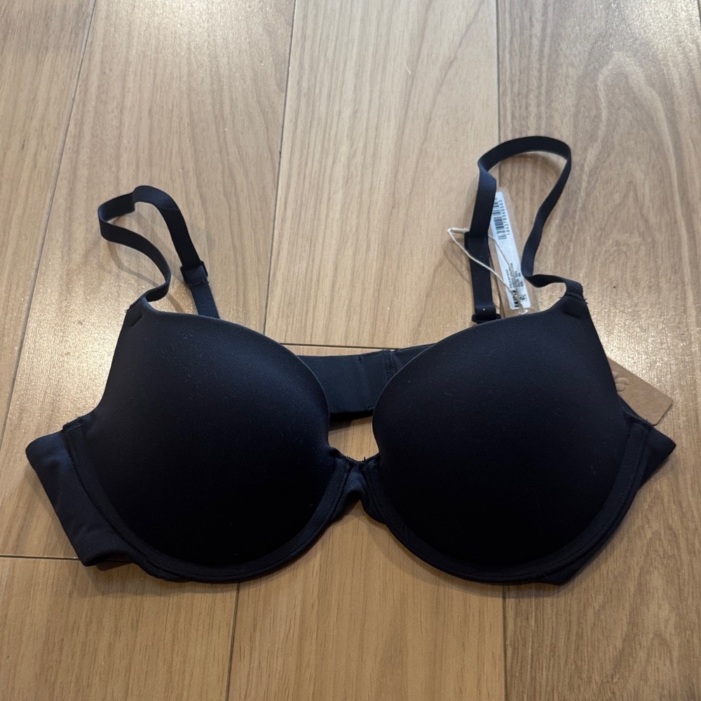 SKIMS Black fits everybody push up demi Bra